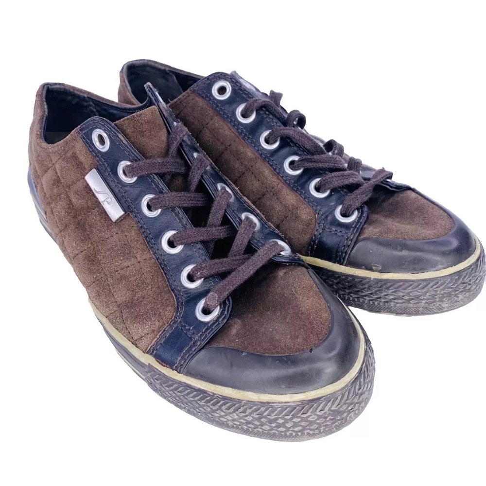 Studio Pollini Shoes Mens Size 8.5 Brown Low Top Sneaker Lace Up SB1004